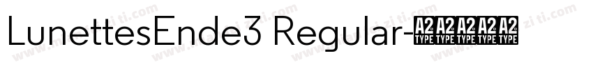 LunettesEnde3 Regular字体转换